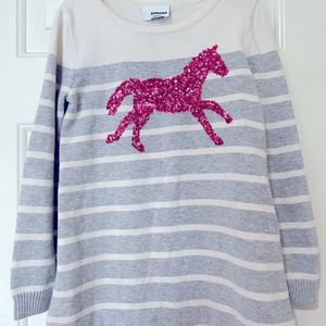 Sonoma Sweater with pink sequin pony